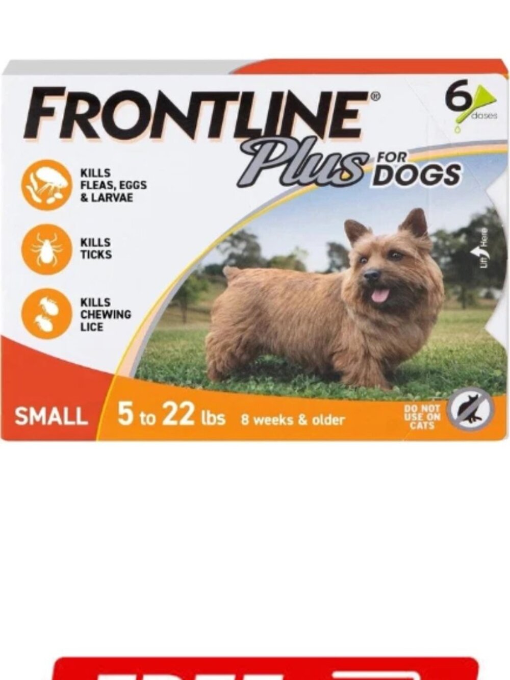 FRONTLINE Plus for 5 to 22 Pounds Dogs - 6 Doses